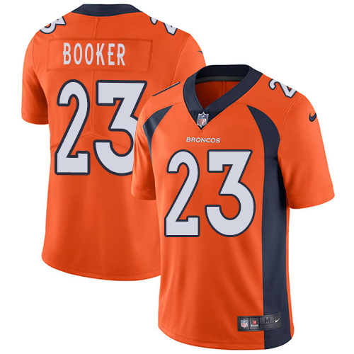 2019 men Denver Broncos #23 Booker orange Nike Vapor Untouchable Limited NFL Jersey->denver broncos->NFL Jersey